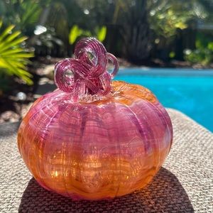 Handblown glass pumpkin